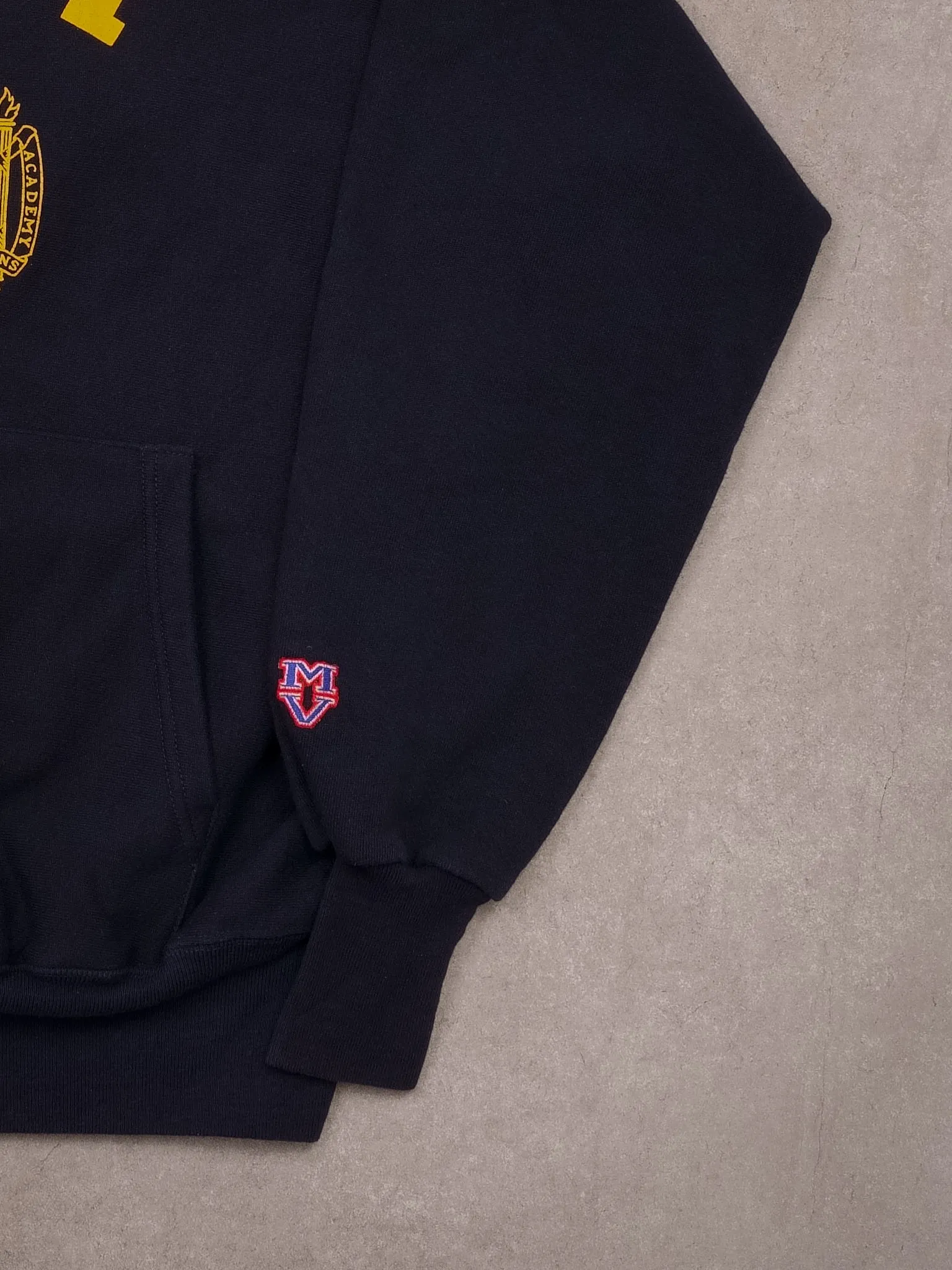 Vintage 90s Blue US Navy Academy Emblem Hoodie (M) sold by Rebalance Vintage product image thumbnail 3