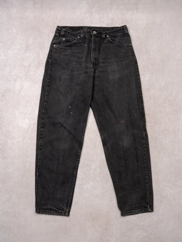 Vintage 1970s Black Levi 550 Orange Tab Jeans (31 x 30) sold by Rebalance Vintage