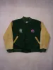 Vintage 90s Pine Green and Cream San Antonio Dragons Planet Hollywood Varsity Jacket (XL) sold by Rebalance Vintage