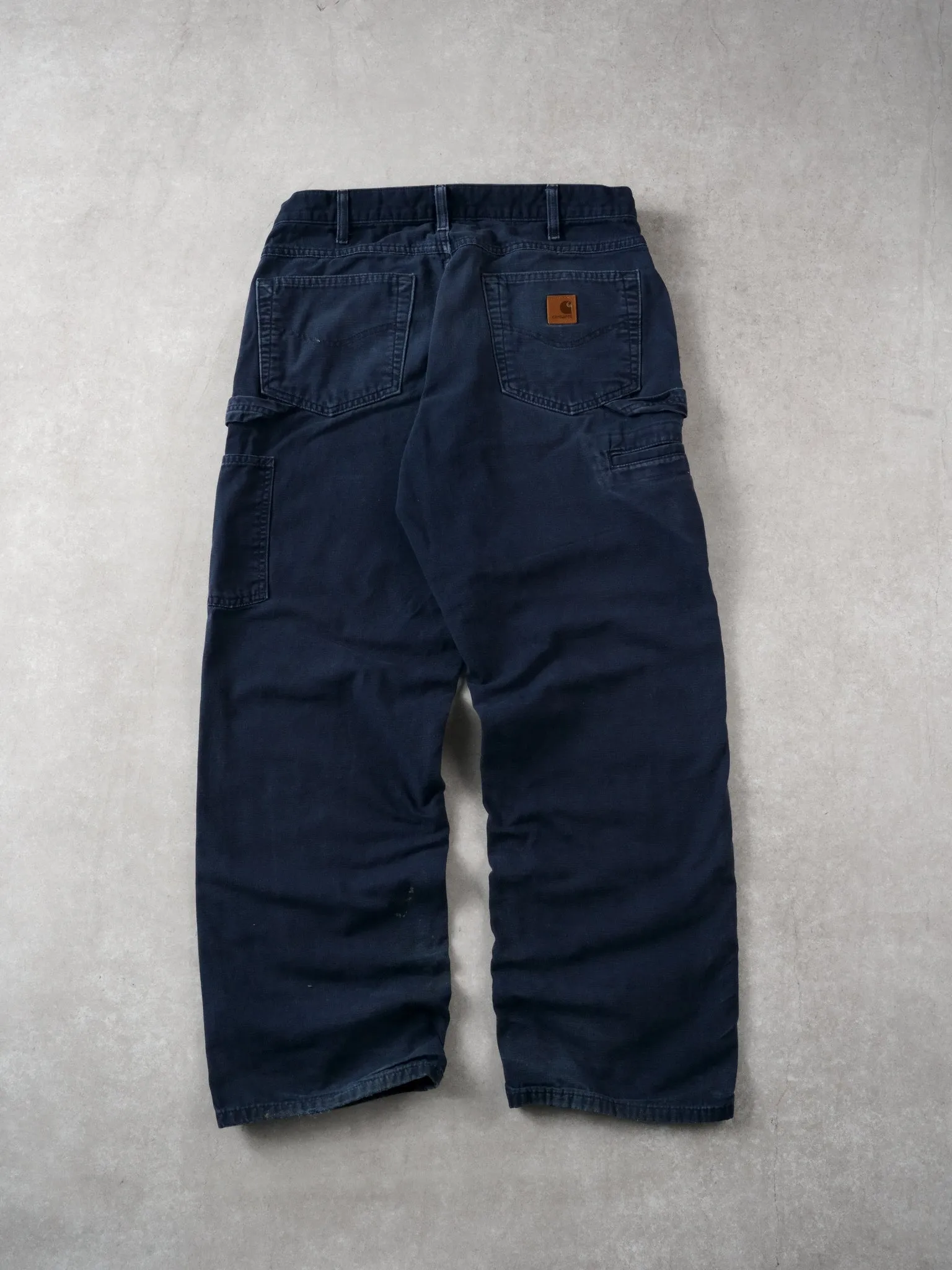 Vintage 90s Navy Blue Carhartt Loose Fit Carpenter Pants (32x30) sold by Rebalance Vintage product image thumbnail 2