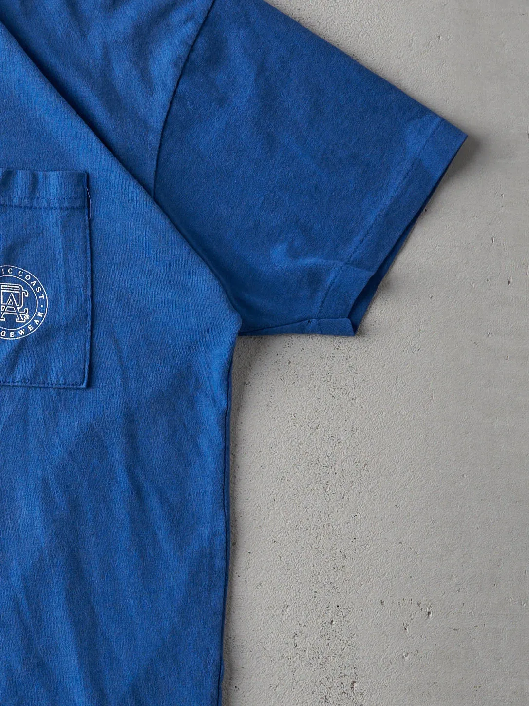 Vintage 90s Royal Blue Pacific Coast Loungewear Single Stitch Tee (M) sold by Rebalance Vintage product image thumbnail 3