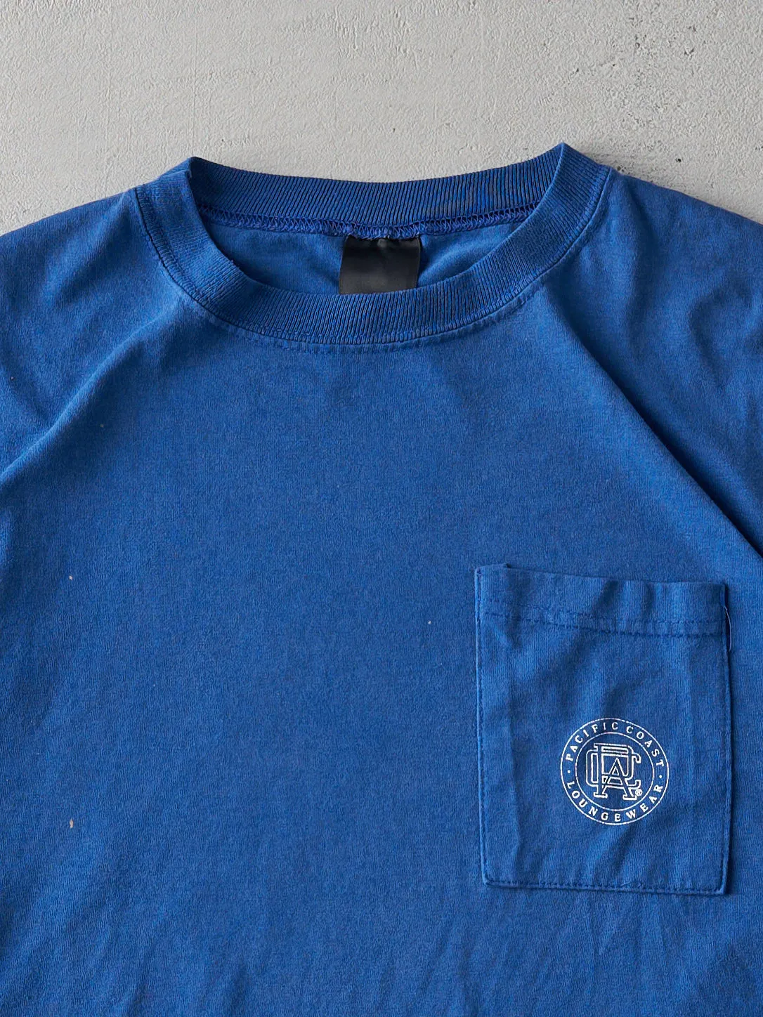 Vintage 90s Royal Blue Pacific Coast Loungewear Single Stitch Tee (M) sold by Rebalance Vintage product image thumbnail 2