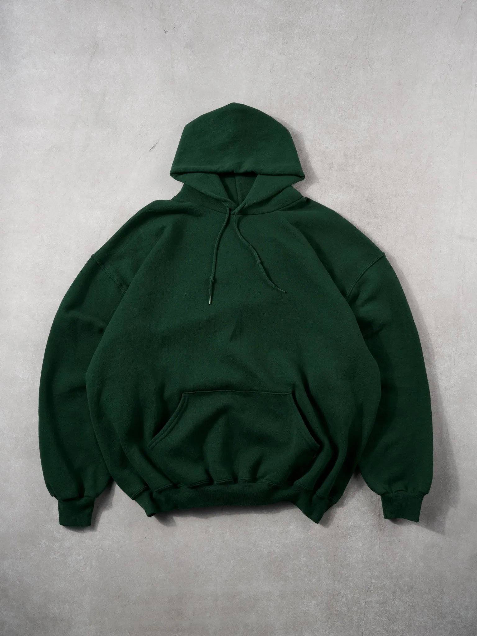 Vintage 90s Pine Green Russell Athletics Blank Hoodie (XL) sold by Rebalance Vintage