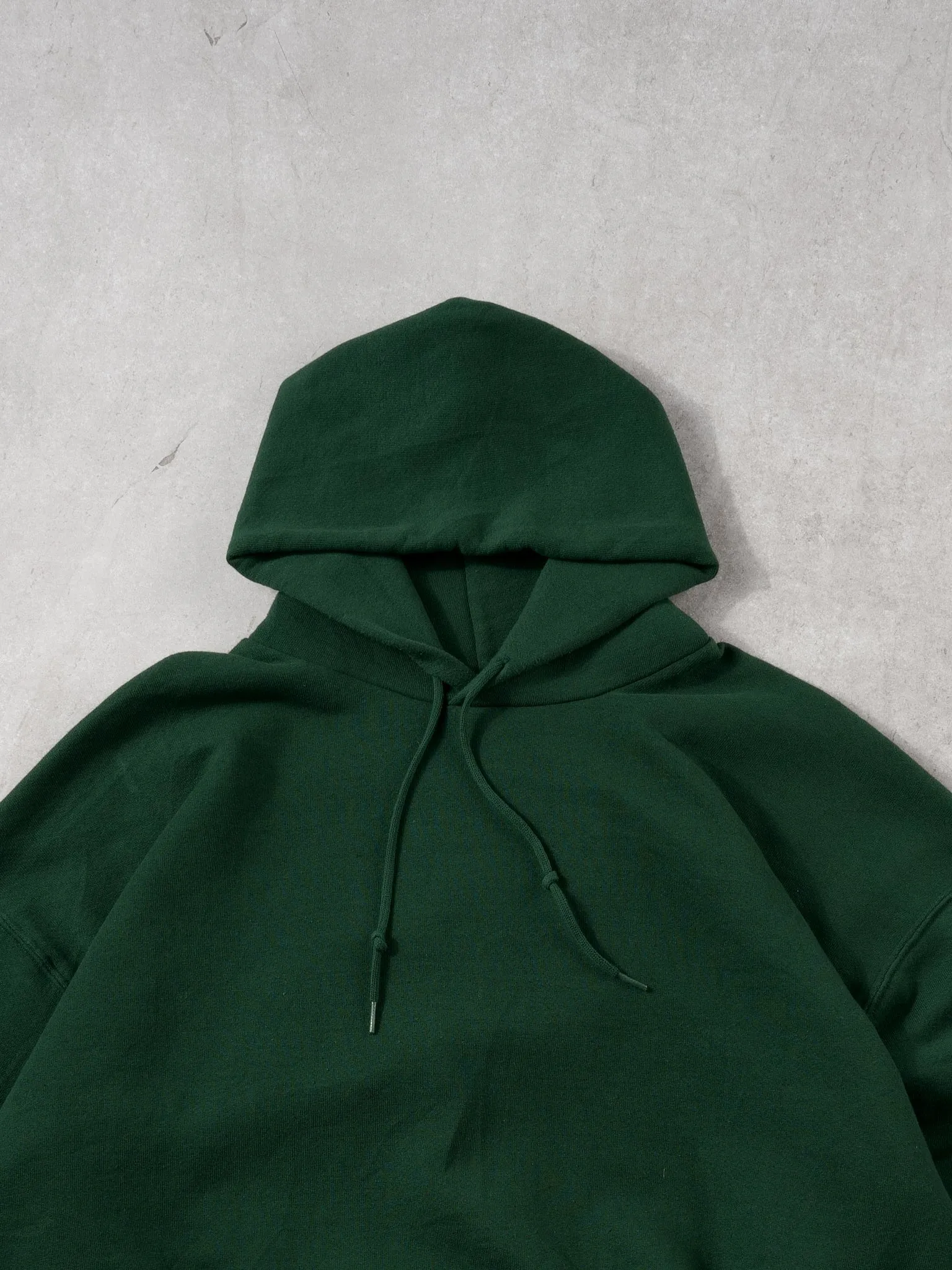 Vintage 90s Pine Green Russell Athletics Blank Hoodie (XL) sold by Rebalance Vintage product image thumbnail 2