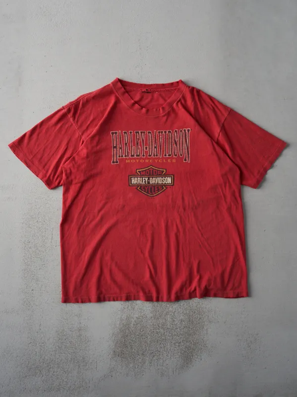 Vintage 96' Red Glendale Arizona Harley Davidson Single Stitch Tee (L) sold by Rebalance Vintage
