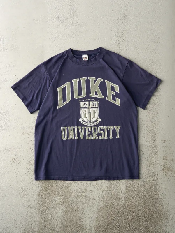 Vintage 80s Navy Blue Duke University Single Stitch Tee (M) sold by Rebalance Vintage