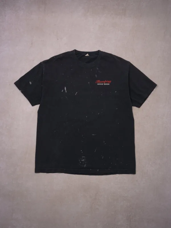 Vintage Washed Black "Thumping Good Beer" Tee (L) sold by Rebalance Vintage