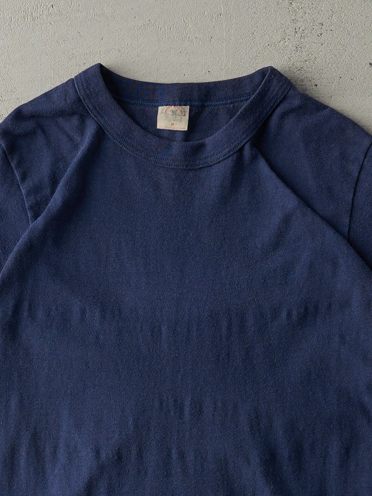 Vintage 80s Navy Blue Blank Ringer Tee (XS) sold by Rebalance Vintage product image thumbnail 2