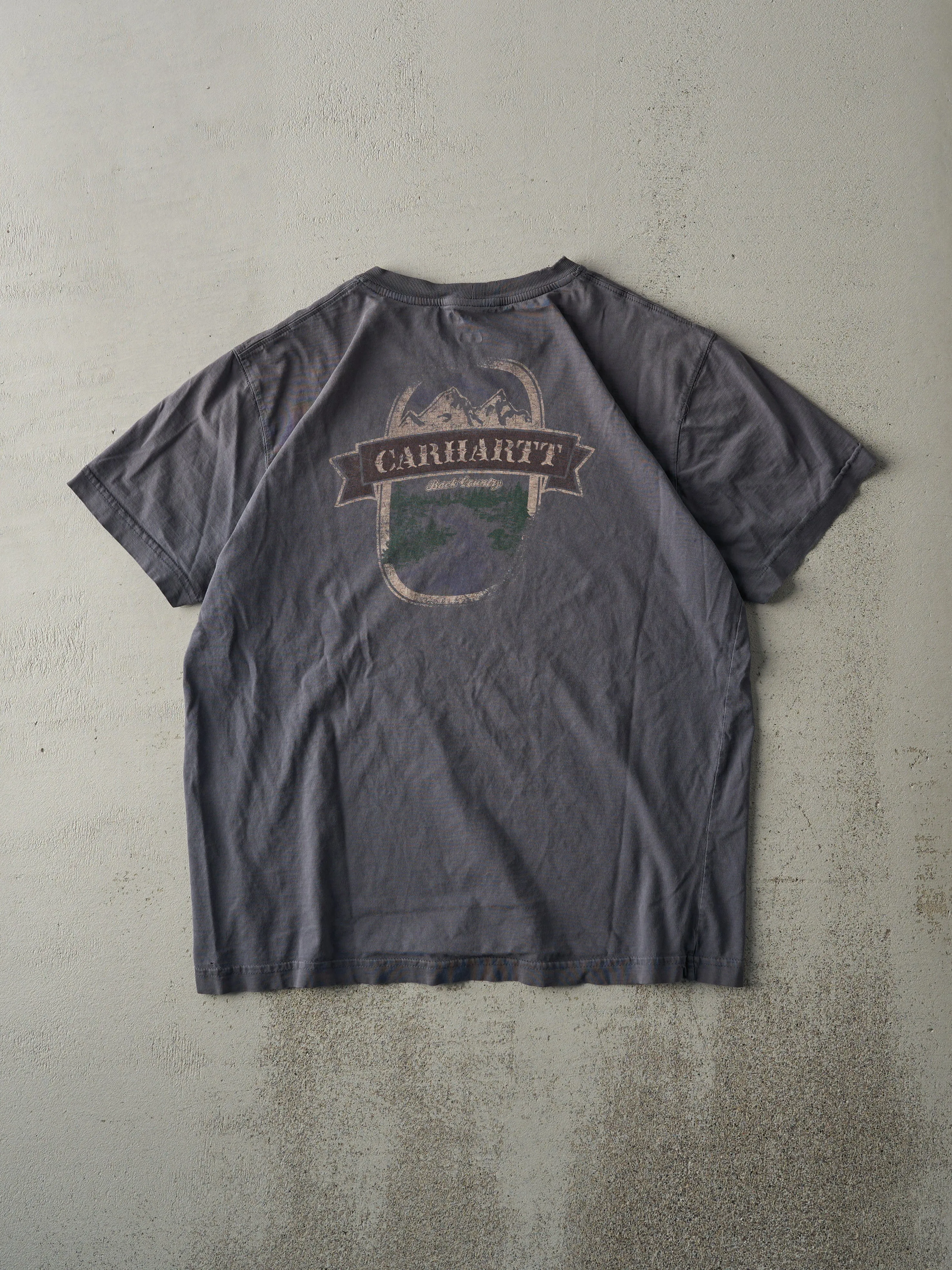 Vintage Y2K Grey Carhartt Back Country Tee (M/L) sold by Rebalance Vintage