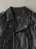 Vintage 80s Black Sears Leather Biker Jacket (L) sold by Rebalance Vintage