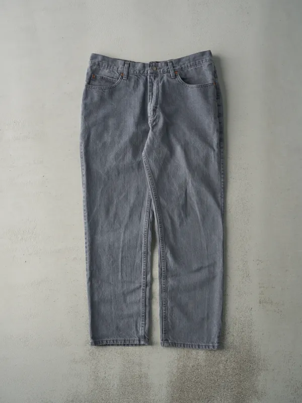 Vintage 90s Grey Lee Denim Pants (34x29) sold by Rebalance Vintage