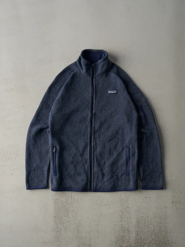 Vintage 90s Navy Blue Patagonia Zip Up Polar Fleece Sweater (M) sold by Rebalance Vintage