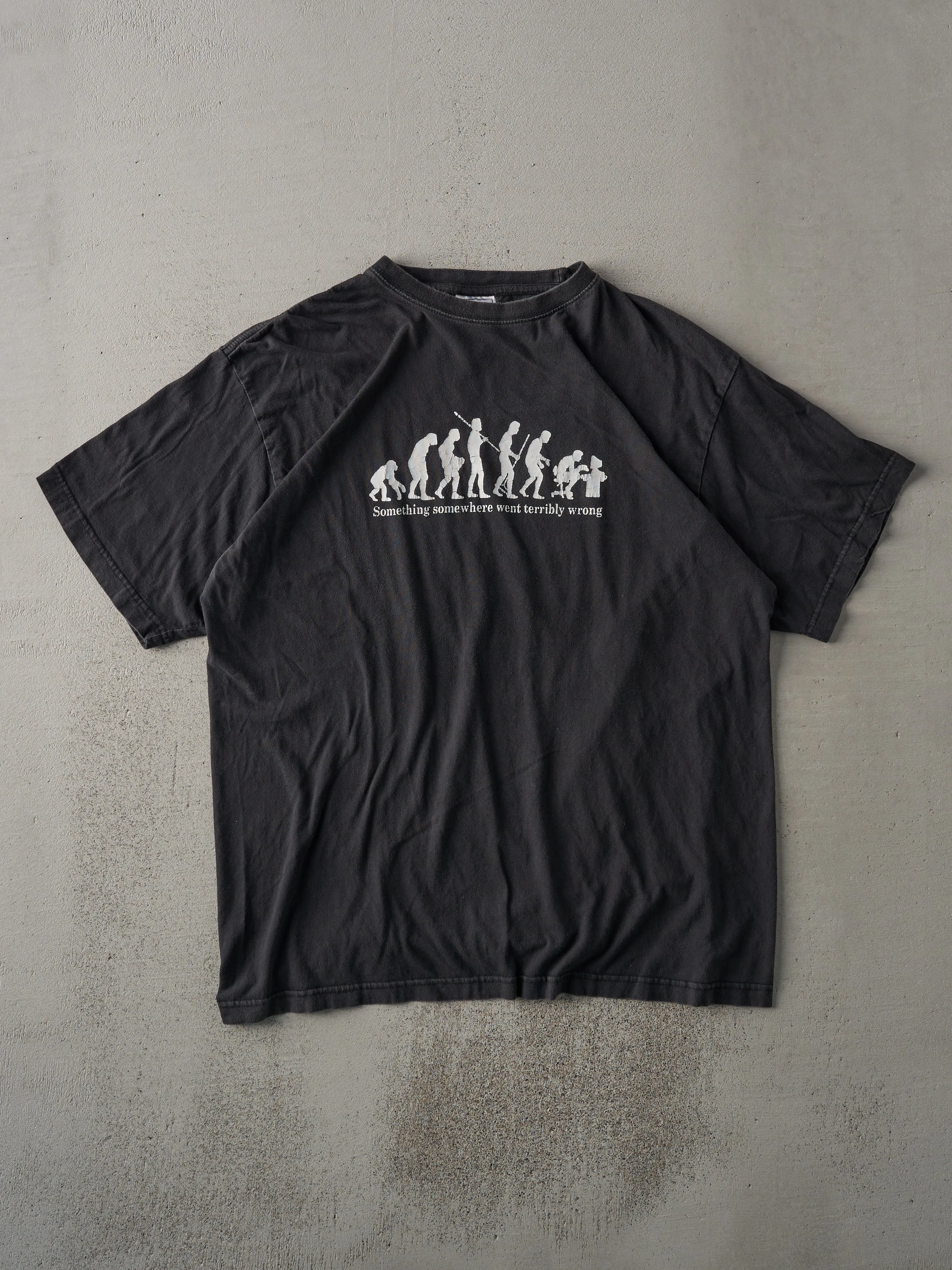 Vintage 90s Black "Something Somewhere Went Terribly Wrong" Tee (M/L) sold by Rebalance Vintage