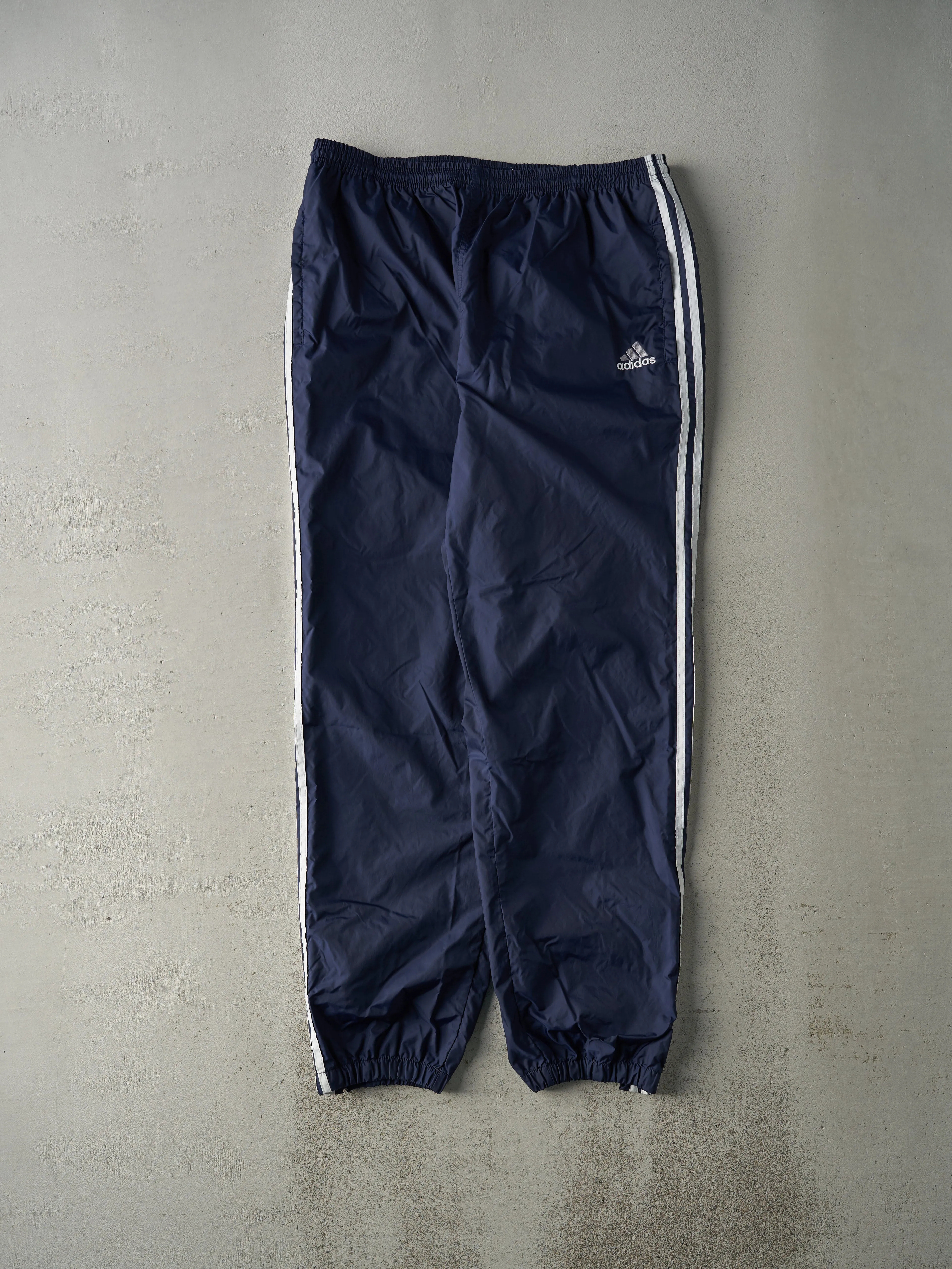 Vintage 90s Navy Blue Adidas Wind Breaker Track Pants (36x32) sold by Rebalance Vintage
