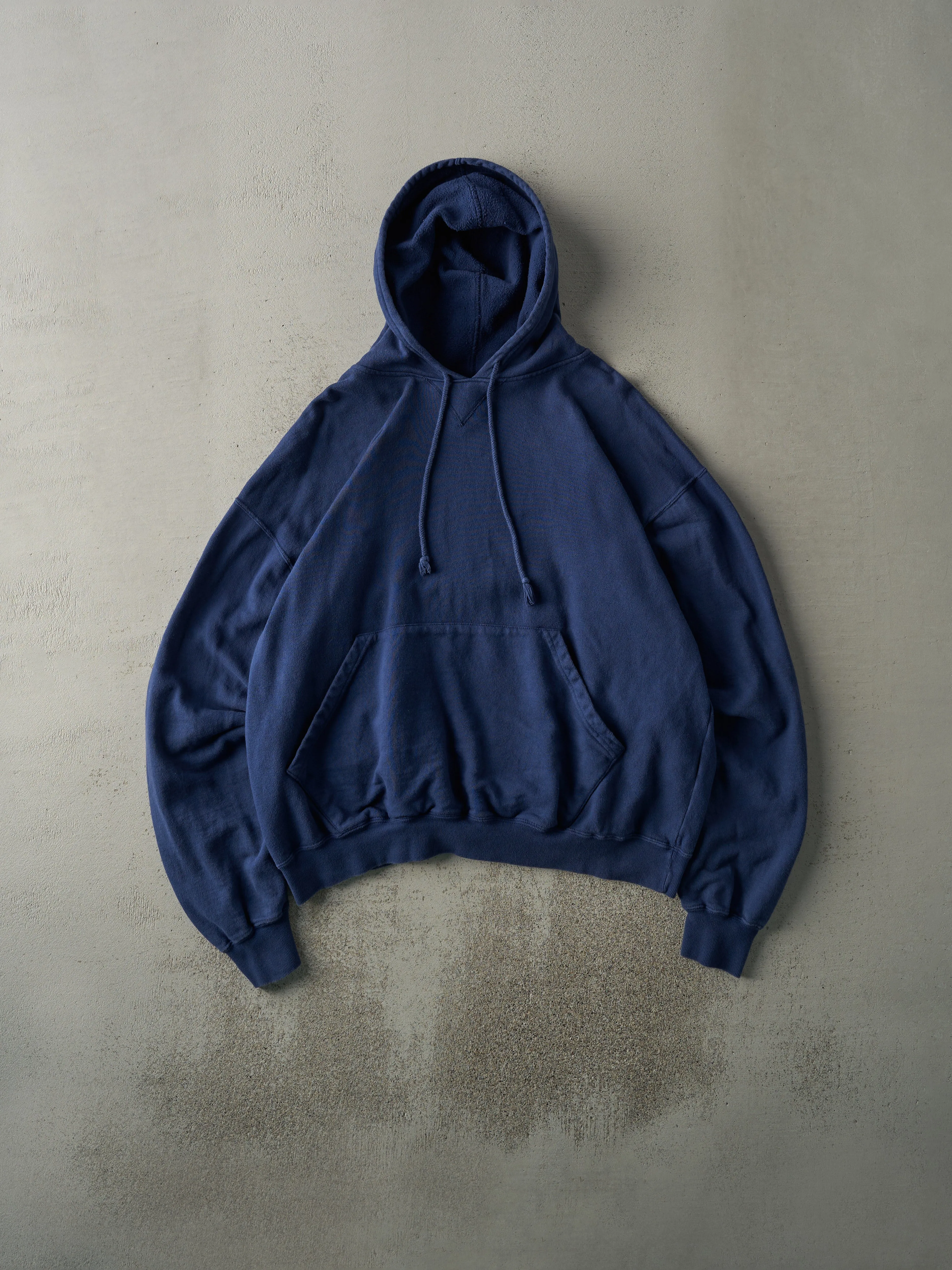 Vintage Y2K Navy Blue Harley Davidson Blank Hoodie (L) sold by Rebalance Vintage