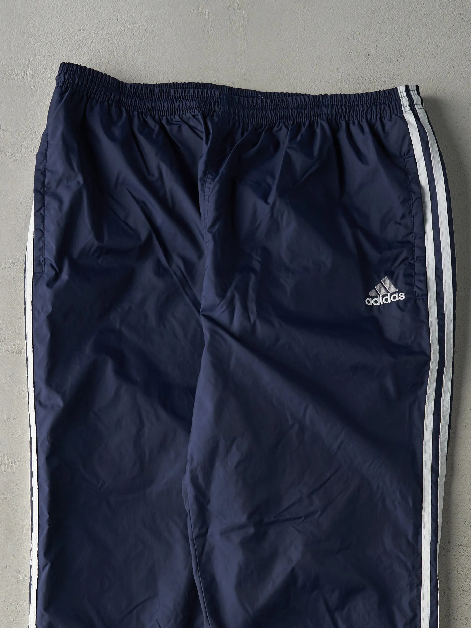 Vintage 90s Navy Blue Adidas Wind Breaker Track Pants (36x32) sold by Rebalance Vintage product image thumbnail 3