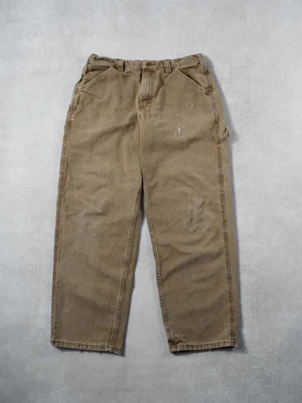 Vintage 90s Khaki Lee Dungeree Carpenter Pants (32x30) sold by Rebalance Vintage