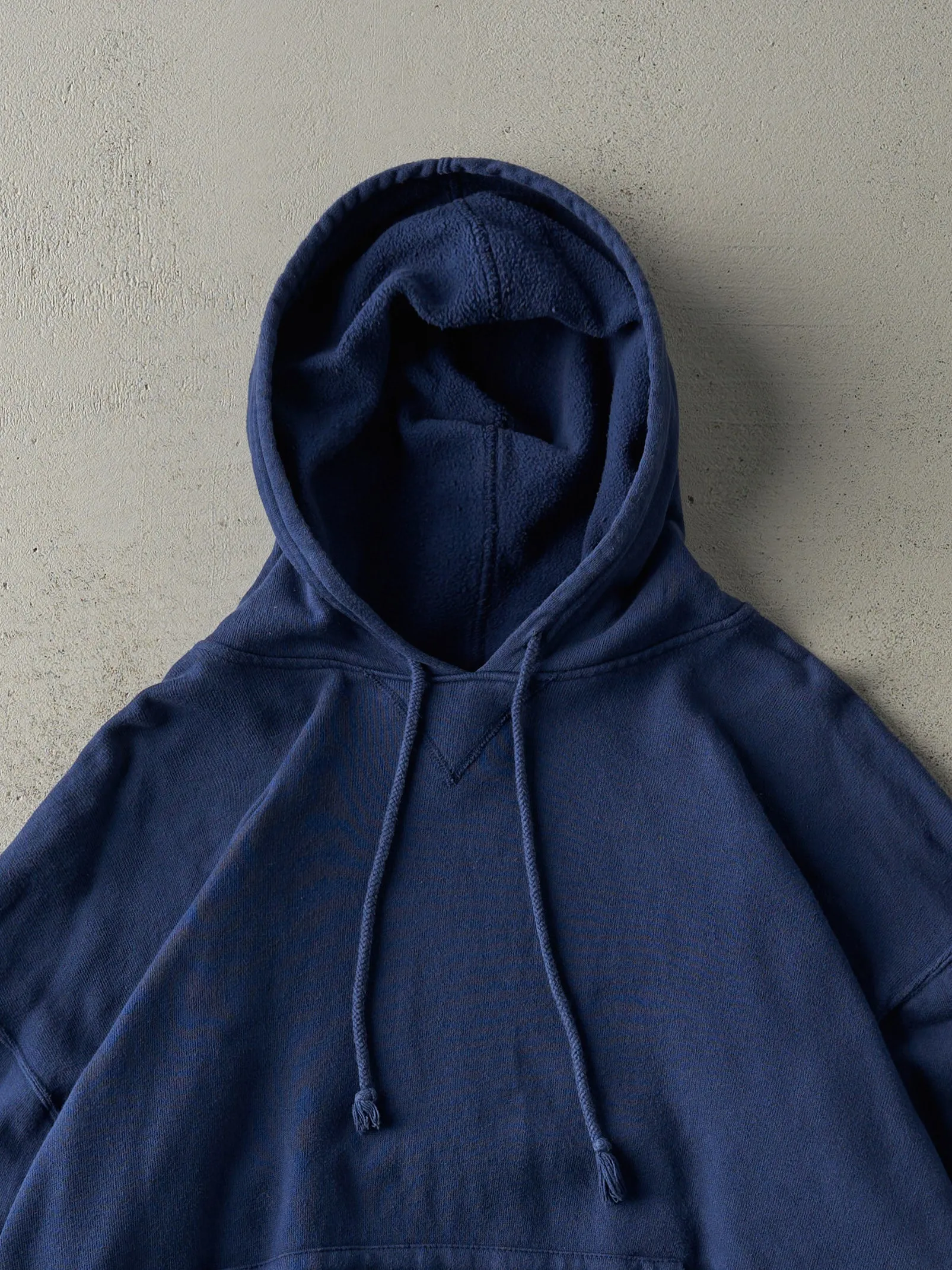 Vintage Y2K Navy Blue Harley Davidson Blank Hoodie (L) sold by Rebalance Vintage product image thumbnail 2