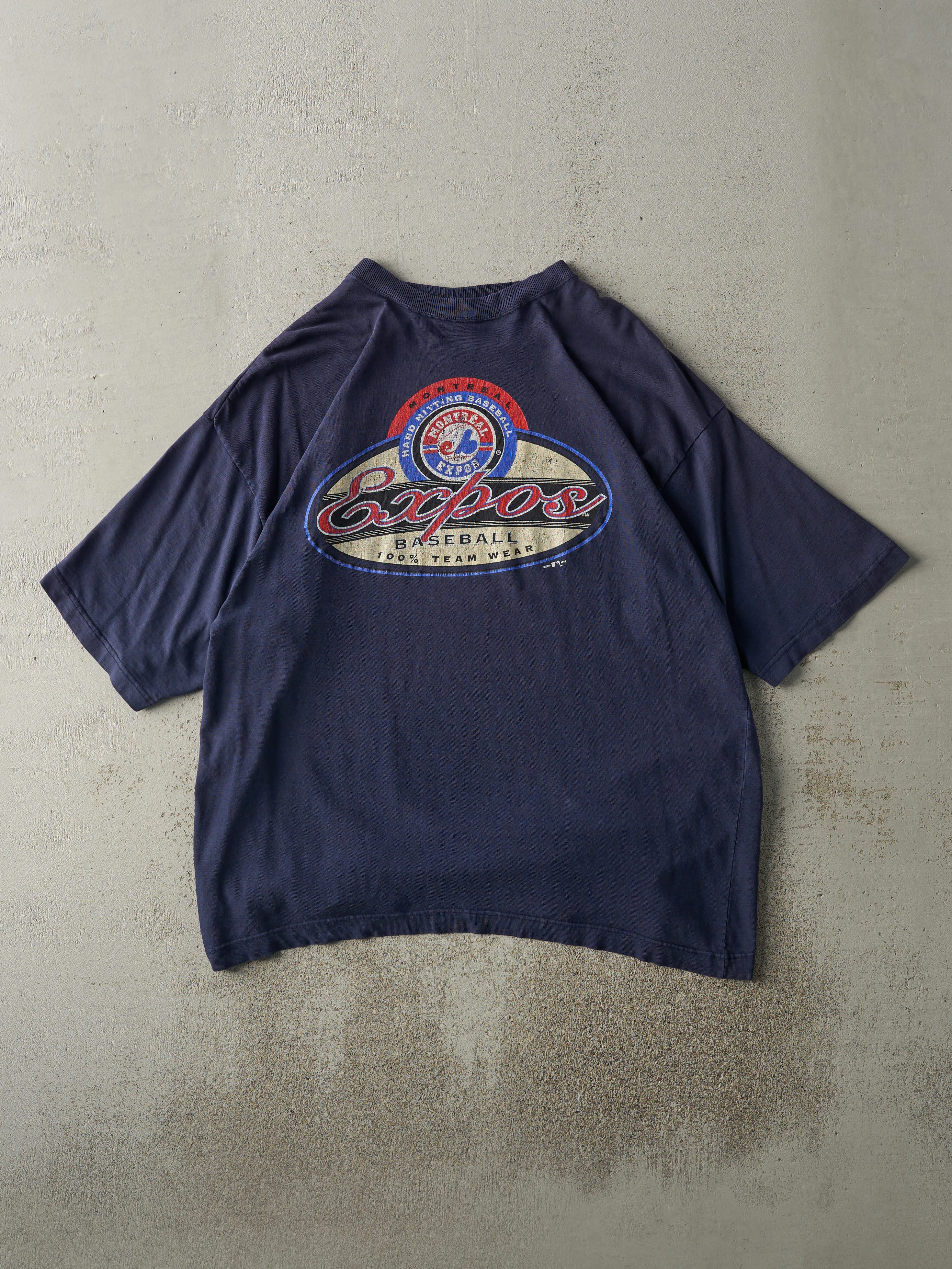 Vintage 96' Navy Blue Montreal Expos MLB Tee (XL) sold by Rebalance Vintage