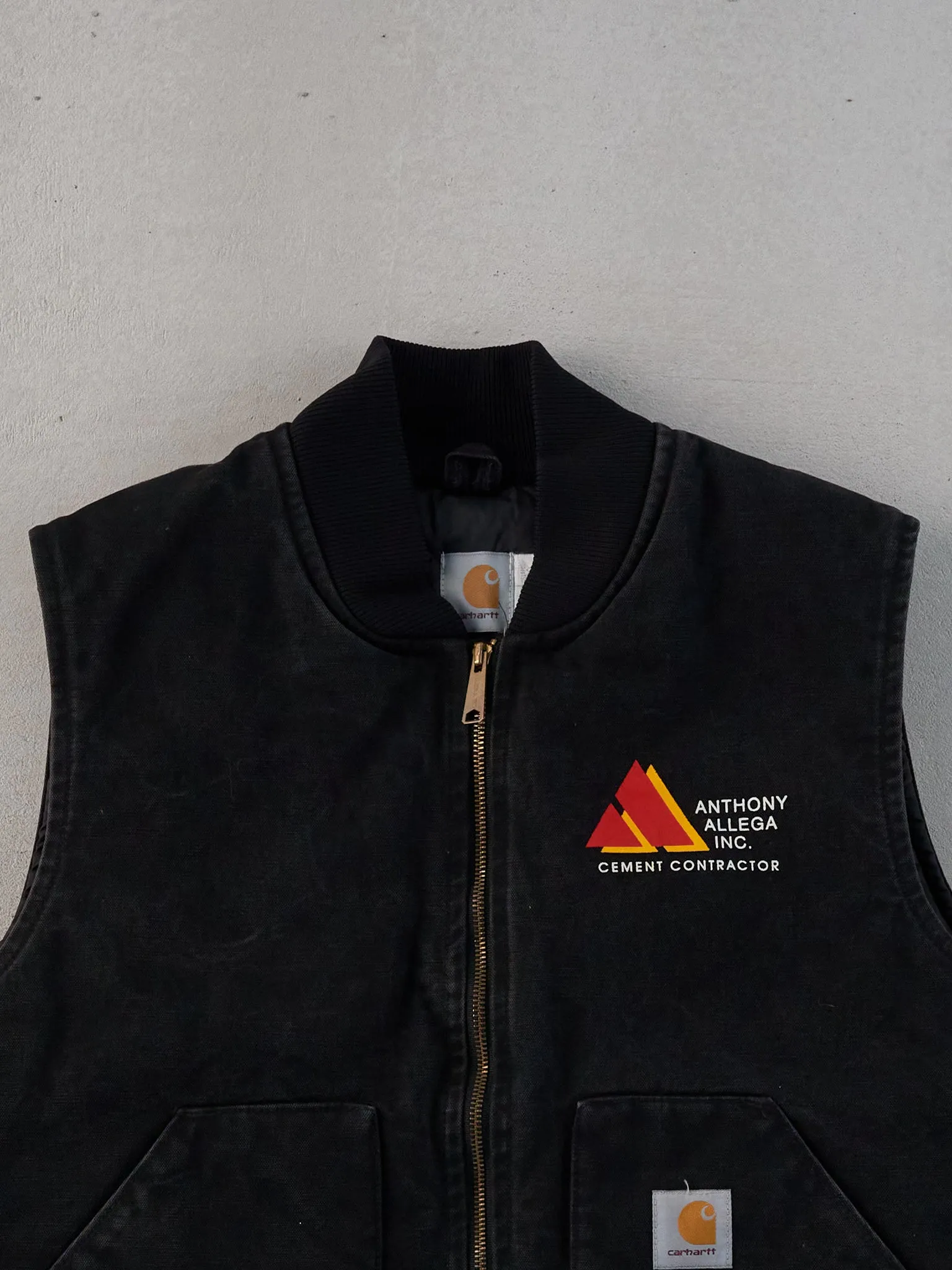 Vintage 90s Black Carhartt X Anthony Allega Cement Co Vest (L) sold by Rebalance Vintage product image thumbnail 3