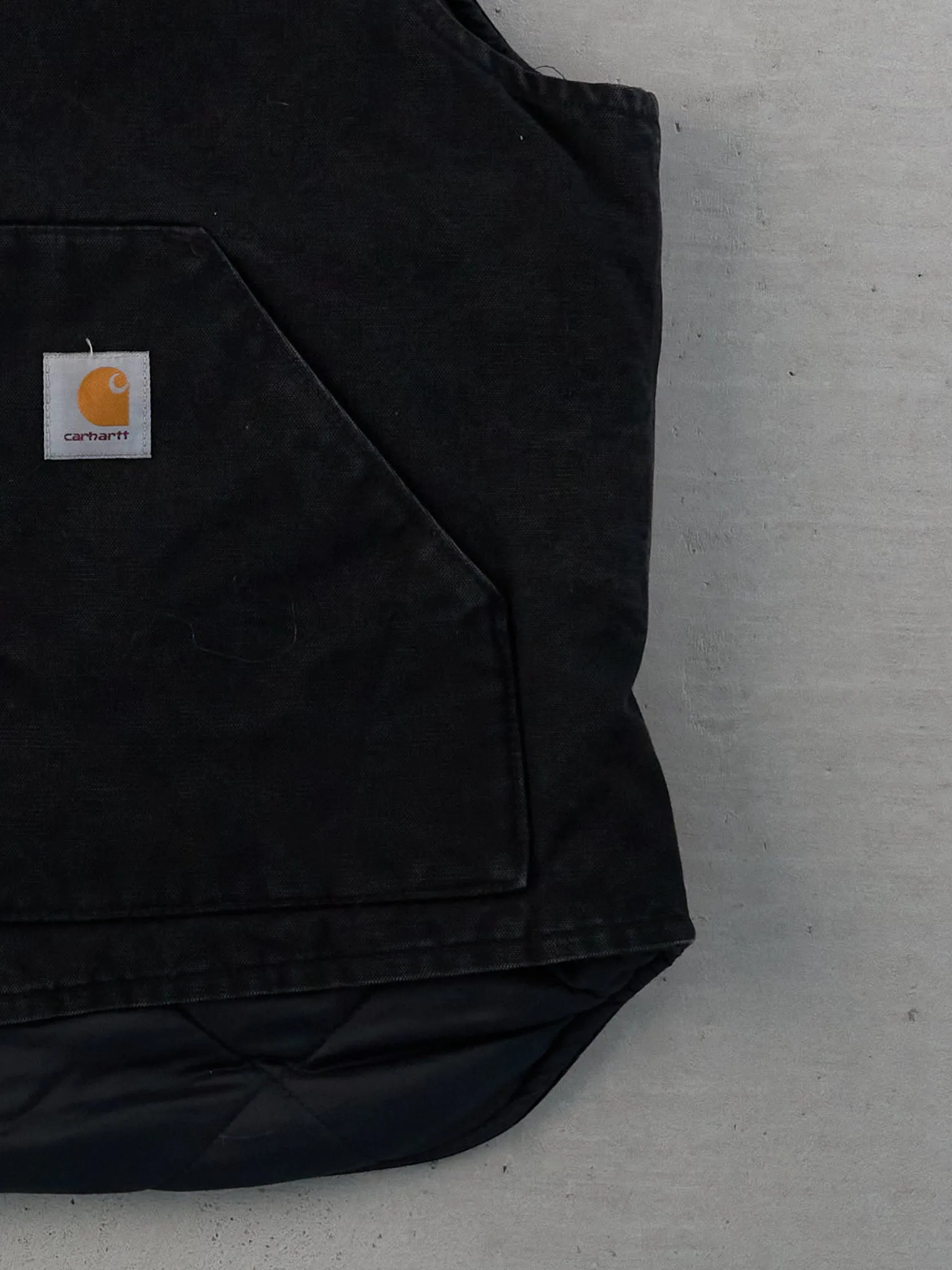 Vintage 90s Black Carhartt X Anthony Allega Cement Co Vest (L) sold by Rebalance Vintage product image thumbnail 5