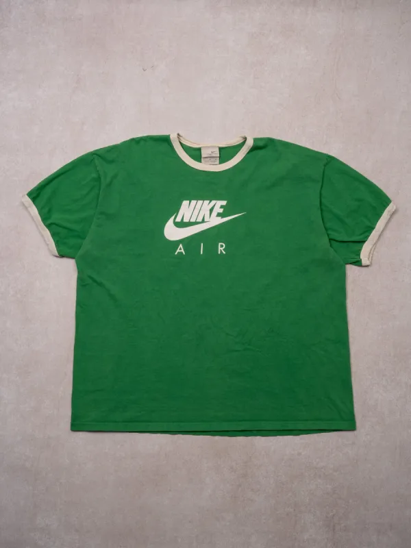 Vintage Y2K Green Nike AIr Ringer Tee (L) sold by Rebalance Vintage