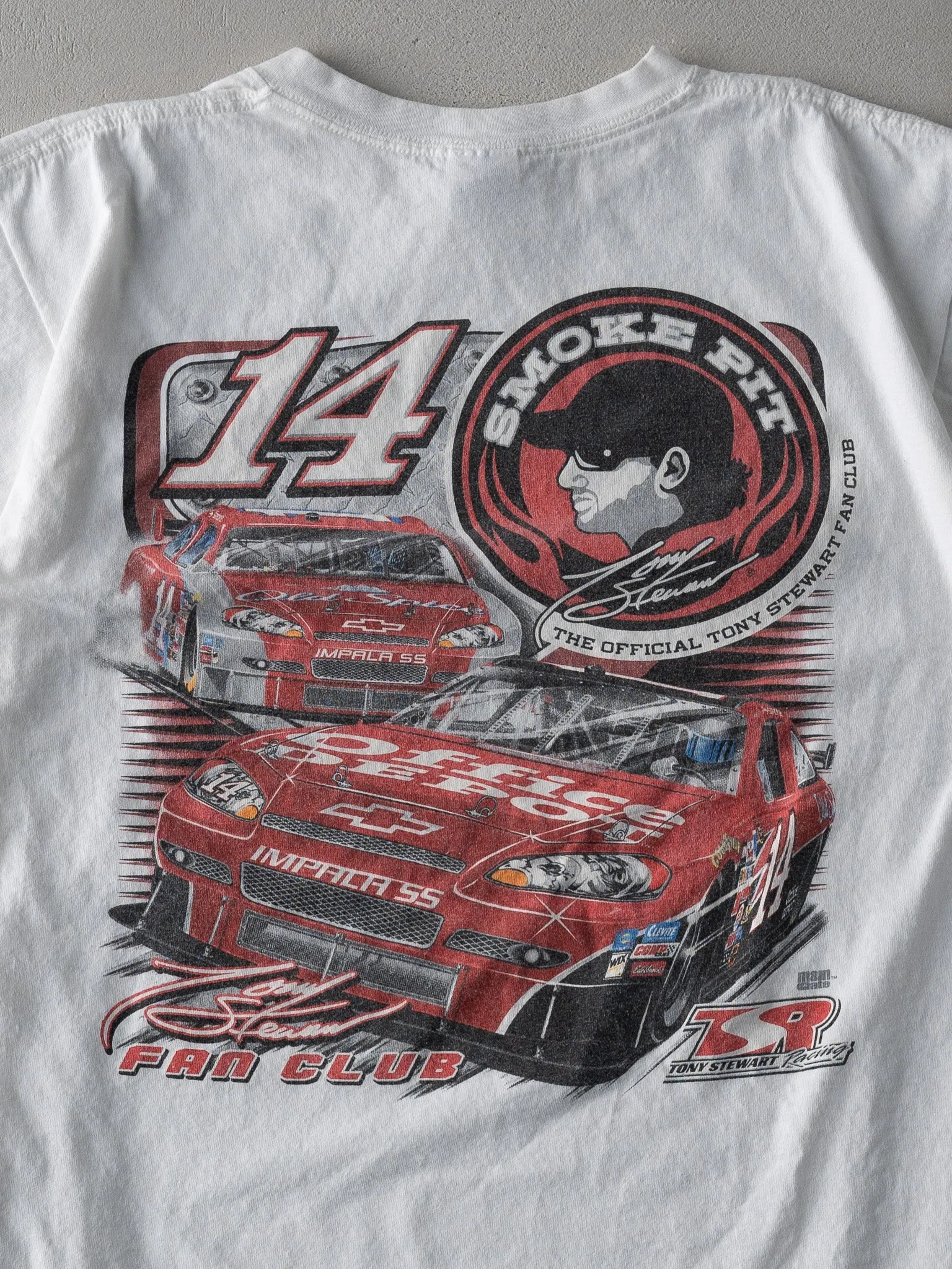 Vintage Y2K White Tony Stewart Fan Club Racing Tee (M) sold by Rebalance Vintage product image thumbnail 4