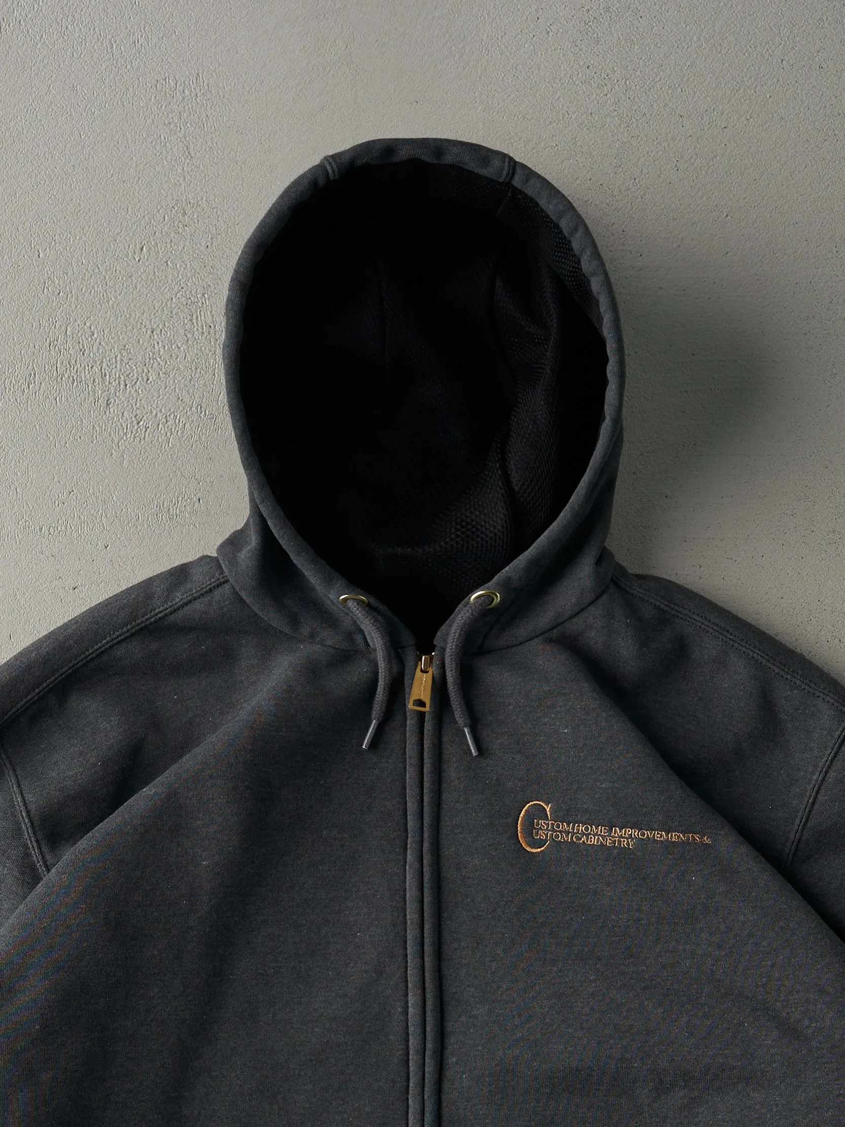 Vintage Y2K Charcoal Grey Carhartt Thermal Lined Rain Defender Zip Up Hoodie (XXL) sold by Rebalance Vintage product image thumbnail 2