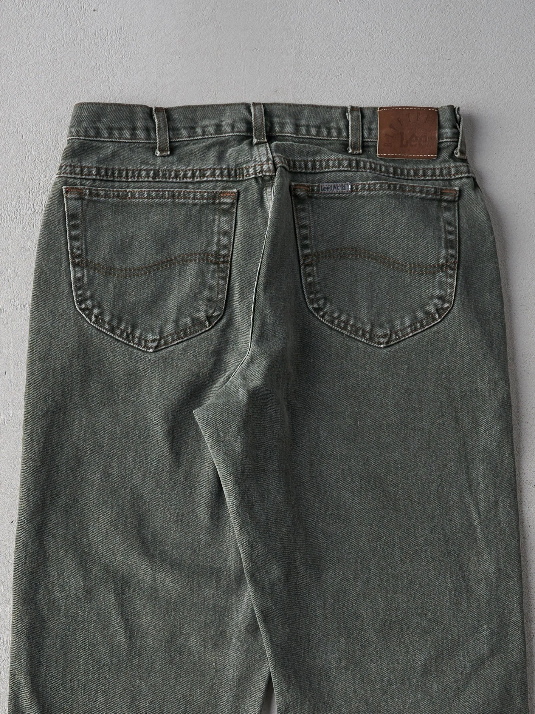 Vintage 90s Dark Green Lee Riveted Pants (33x31) sold by Rebalance Vintage product image thumbnail 4