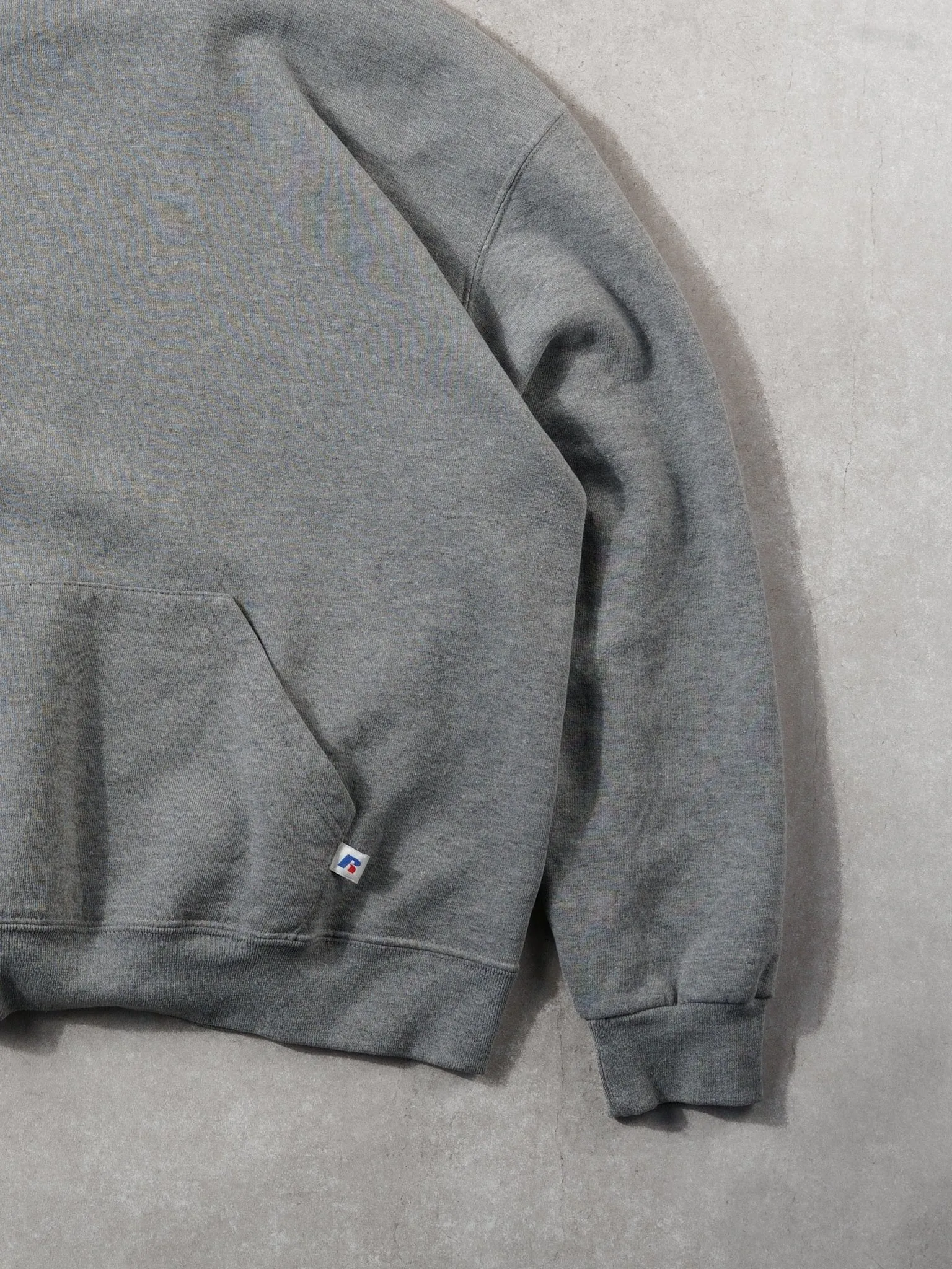 Vintage 90s Grey Russell Athletics Blank Hoodie (L) sold by Rebalance Vintage product image thumbnail 3