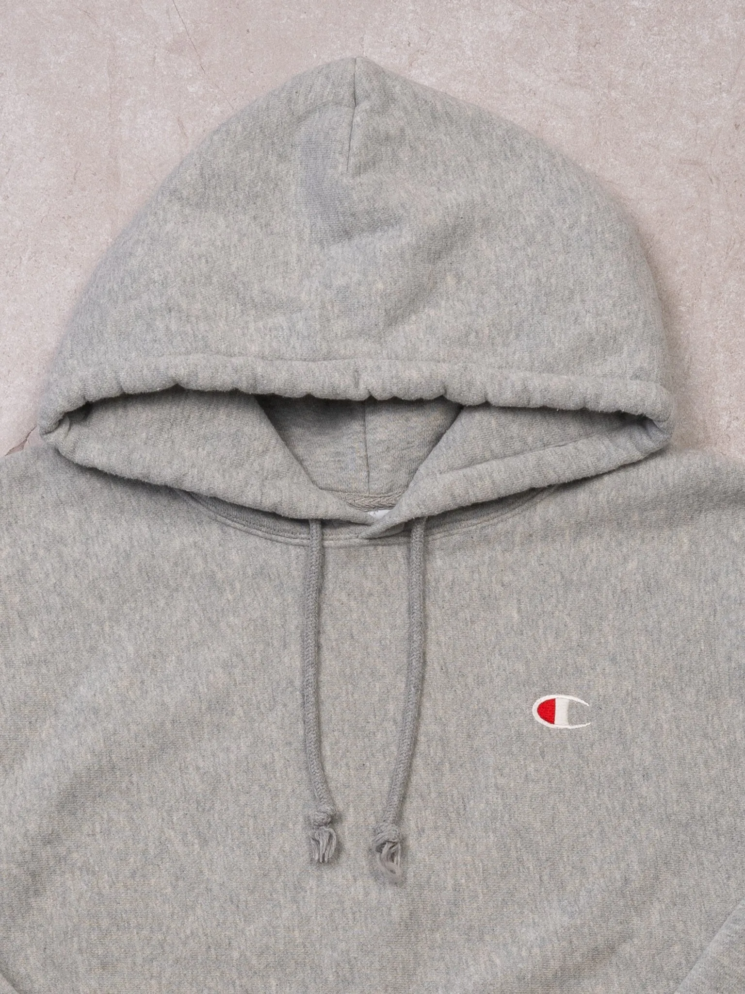 Vintage Y2K Grey Champion Cropped Hoodie (XS/S) sold by Rebalance Vintage product image thumbnail 2