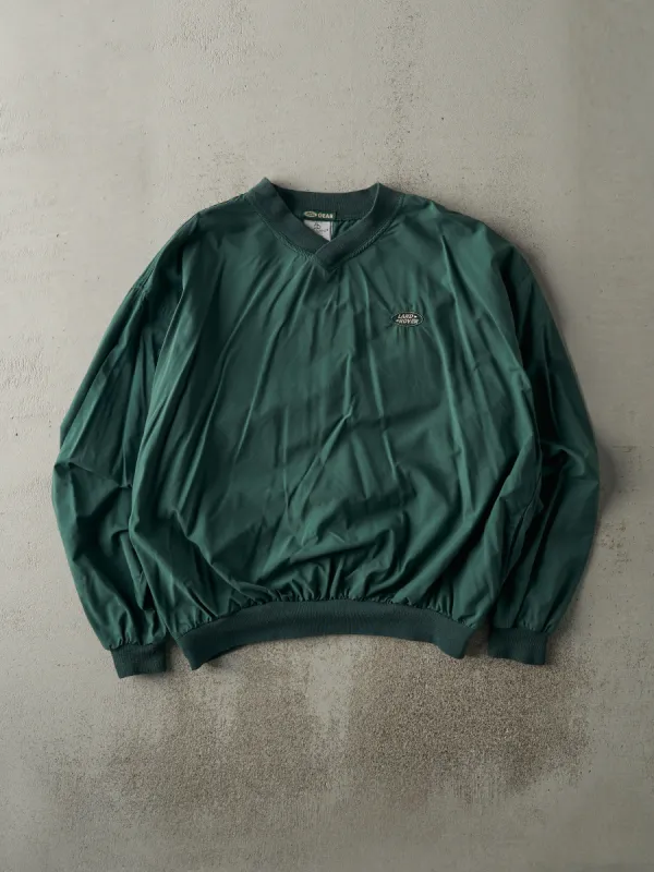 Vintage 90s Green Embroidered Land Rover Pullover Light Jacket (L) sold by Rebalance Vintage