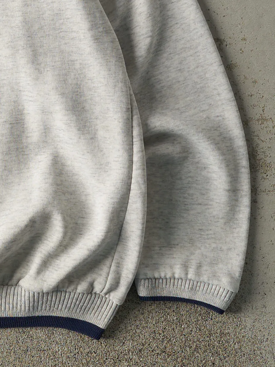 Vintage 90s Heather Grey & Navy University of Michigan Wolverines Crewneck (L) sold by Rebalance Vintage product image thumbnail 3