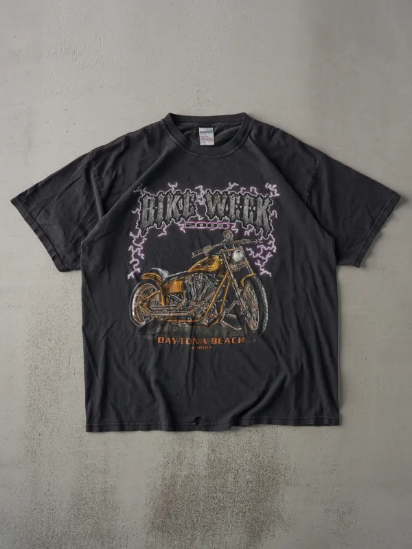 Vintage 04' Black Daytona Beach Bike Week Tee (L) sold by Rebalance Vintage