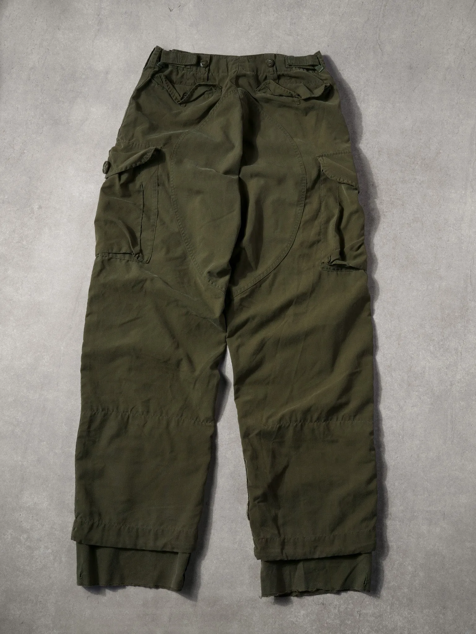 Vintage 80s Green Army Parachute Pants (34x34) sold by Rebalance Vintage product image thumbnail 2