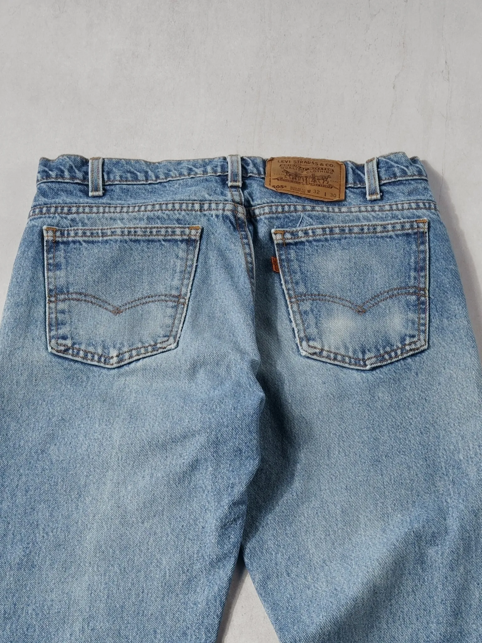 Vintage 80s Blue Levi's 505 Denim Jean (32x30) sold by Rebalance Vintage product image thumbnail 4