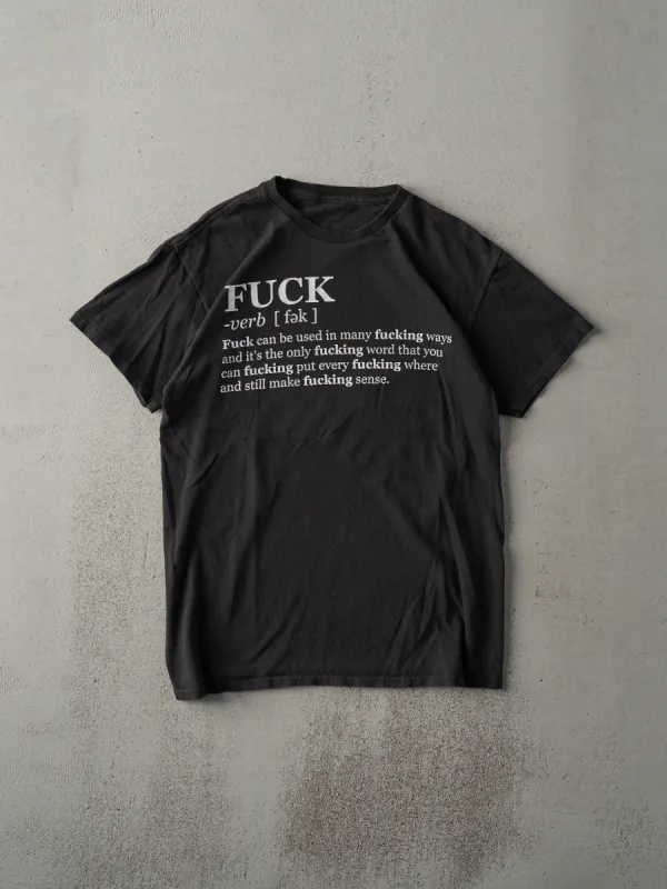 Vintage Y2K Black Definition of Fuck Tee (S) sold by Rebalance Vintage