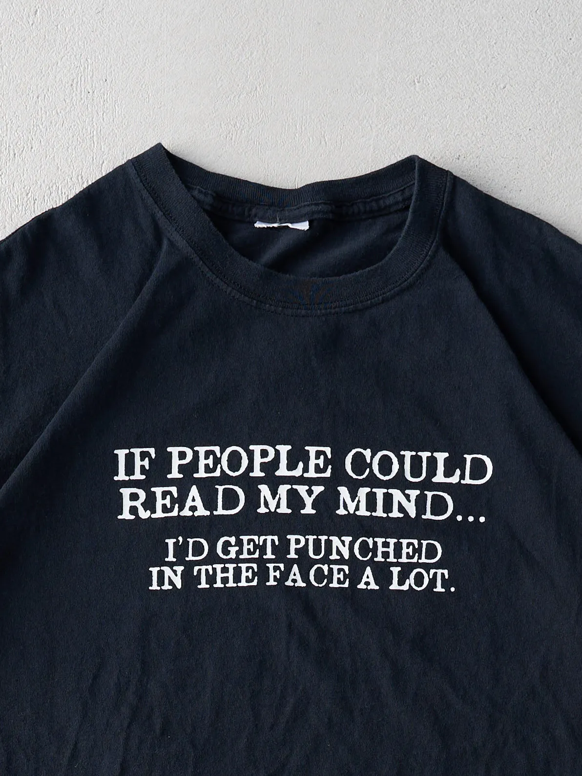 Vintage Black "If People Could Read My Mind.." Tee (M) sold by Rebalance Vintage product image thumbnail 2