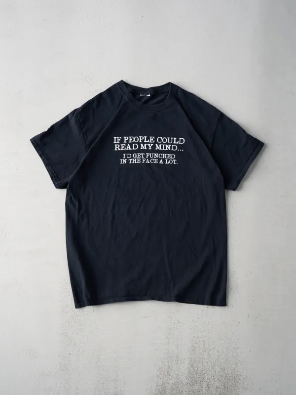 Vintage Black "If People Could Read My Mind.." Tee (M) sold by Rebalance Vintage