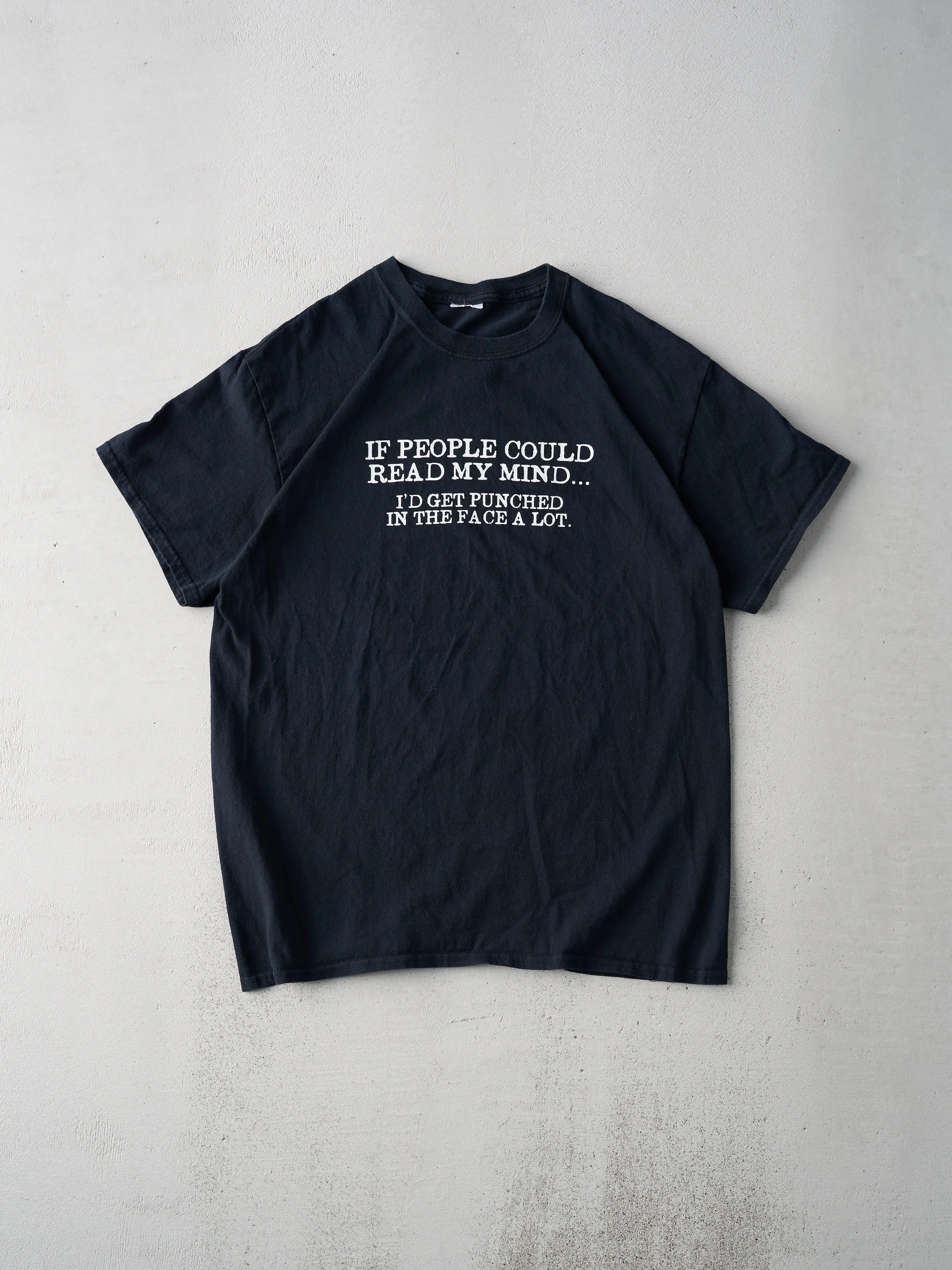 Vintage Black "If People Could Read My Mind.." Tee (M) sold by Rebalance Vintage