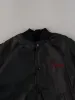 Vintage 90s Black Satin Dawn Carolina Trucker Bomber Jacket (M) sold by Rebalance Vintage