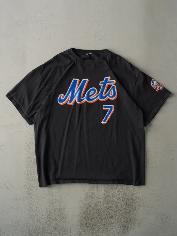 Vintage 08' Black Mets Player Jose Reyes Baseball Tee (L) sold by Rebalance Vintage