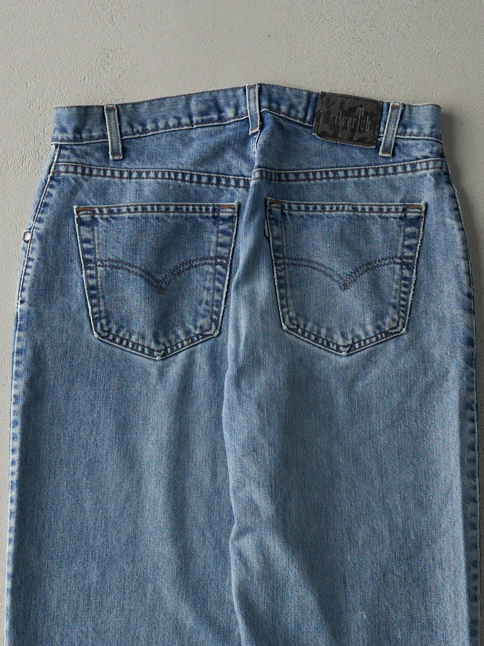 Vintage 90s Light Wash Straight + Relaxed Fit Levi's Silver Tab Jeans (33x32) sold by Rebalance Vintage product image thumbnail 5