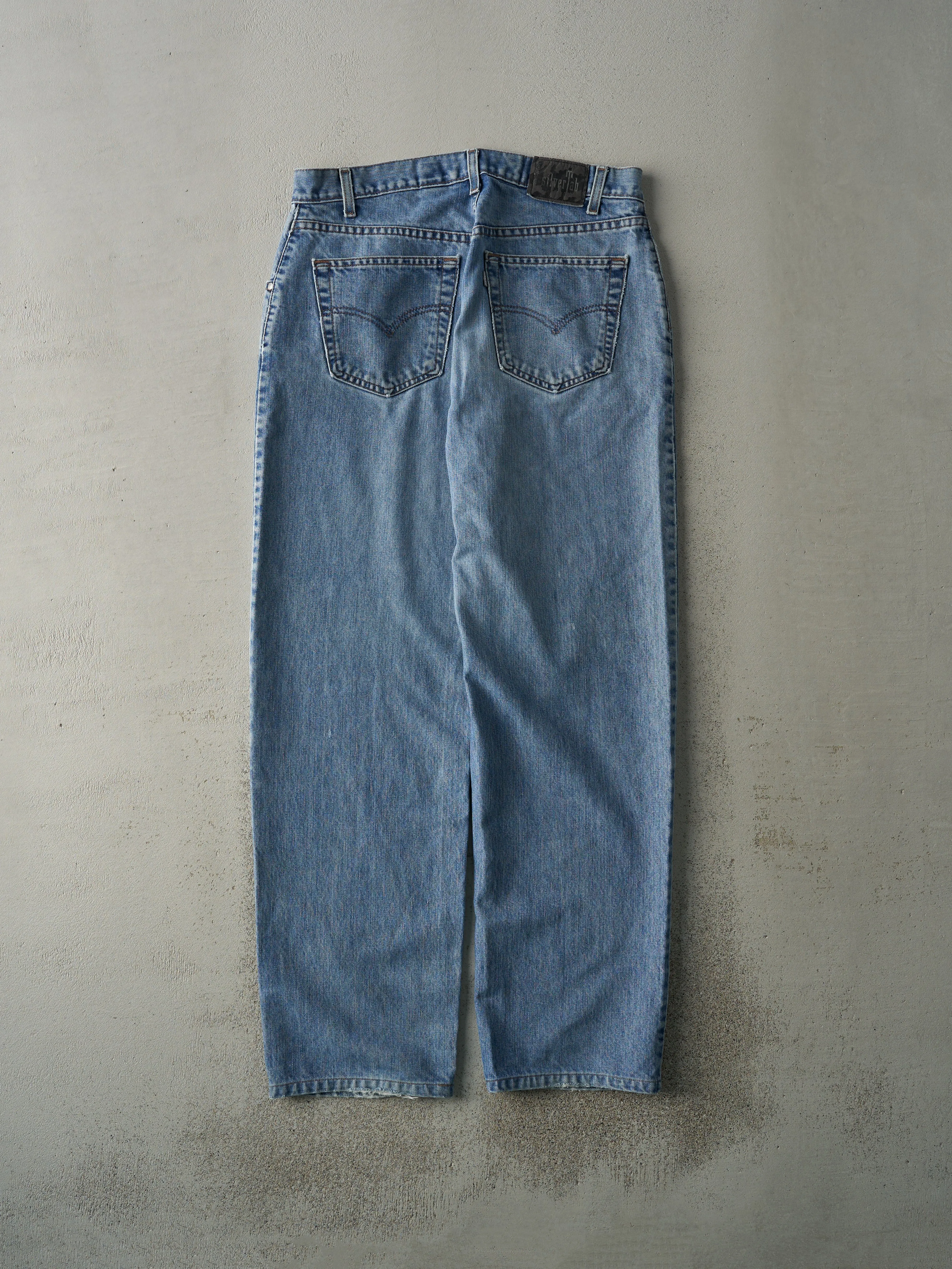 Vintage 90s Light Wash Straight + Relaxed Fit Levi's Silver Tab Jeans (33x32) sold by Rebalance Vintage product image thumbnail 3