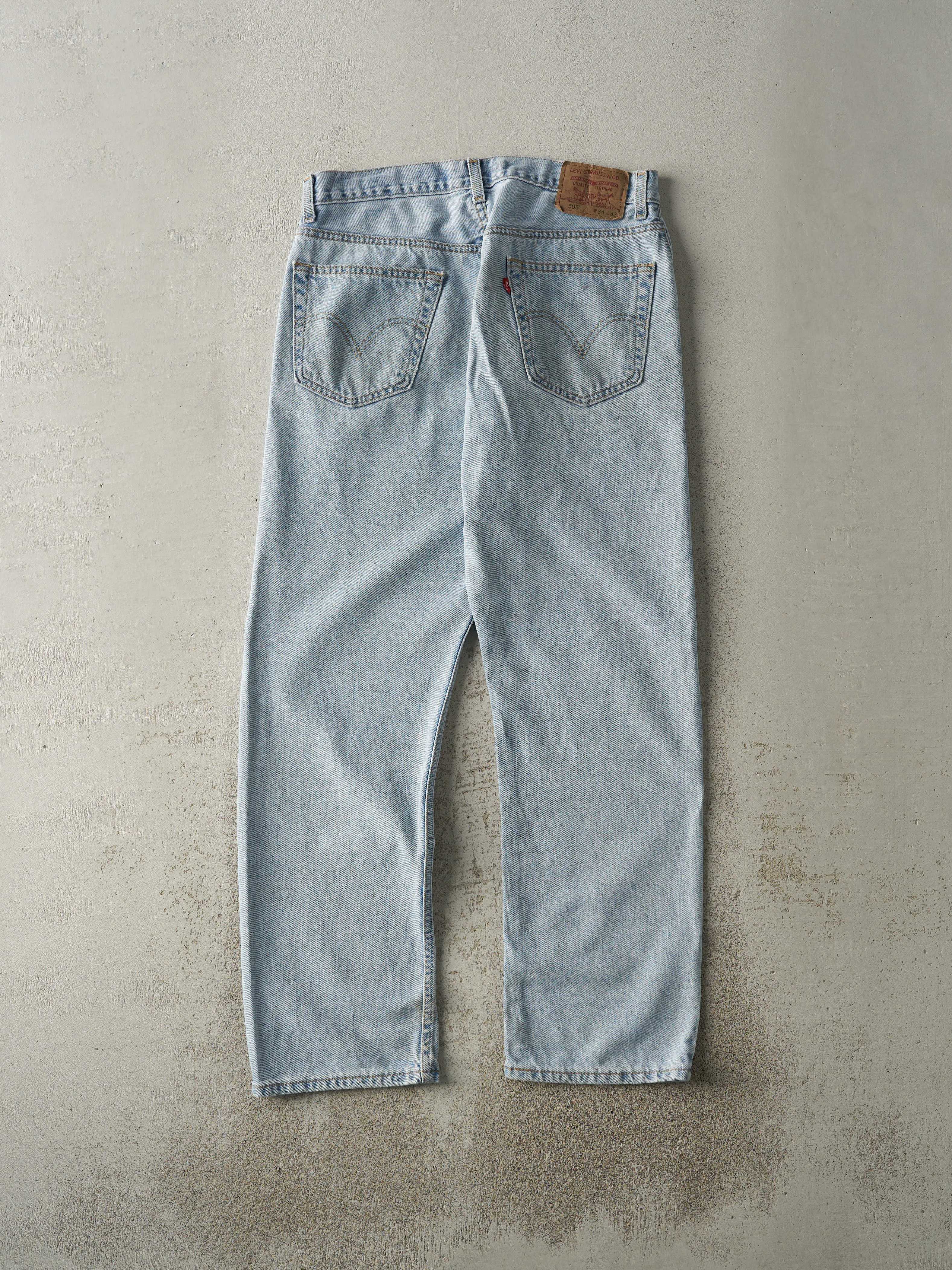 Vintage 90s Light Wash Levi's 505 Jeans (33x31) sold by Rebalance Vintage product image thumbnail 3