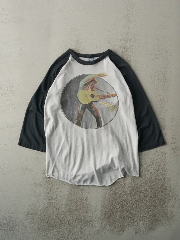 Vintage 82' Black and White Neil Diamond World Tour 3/4 Sleeve Tee (S) sold by Rebalance Vintage