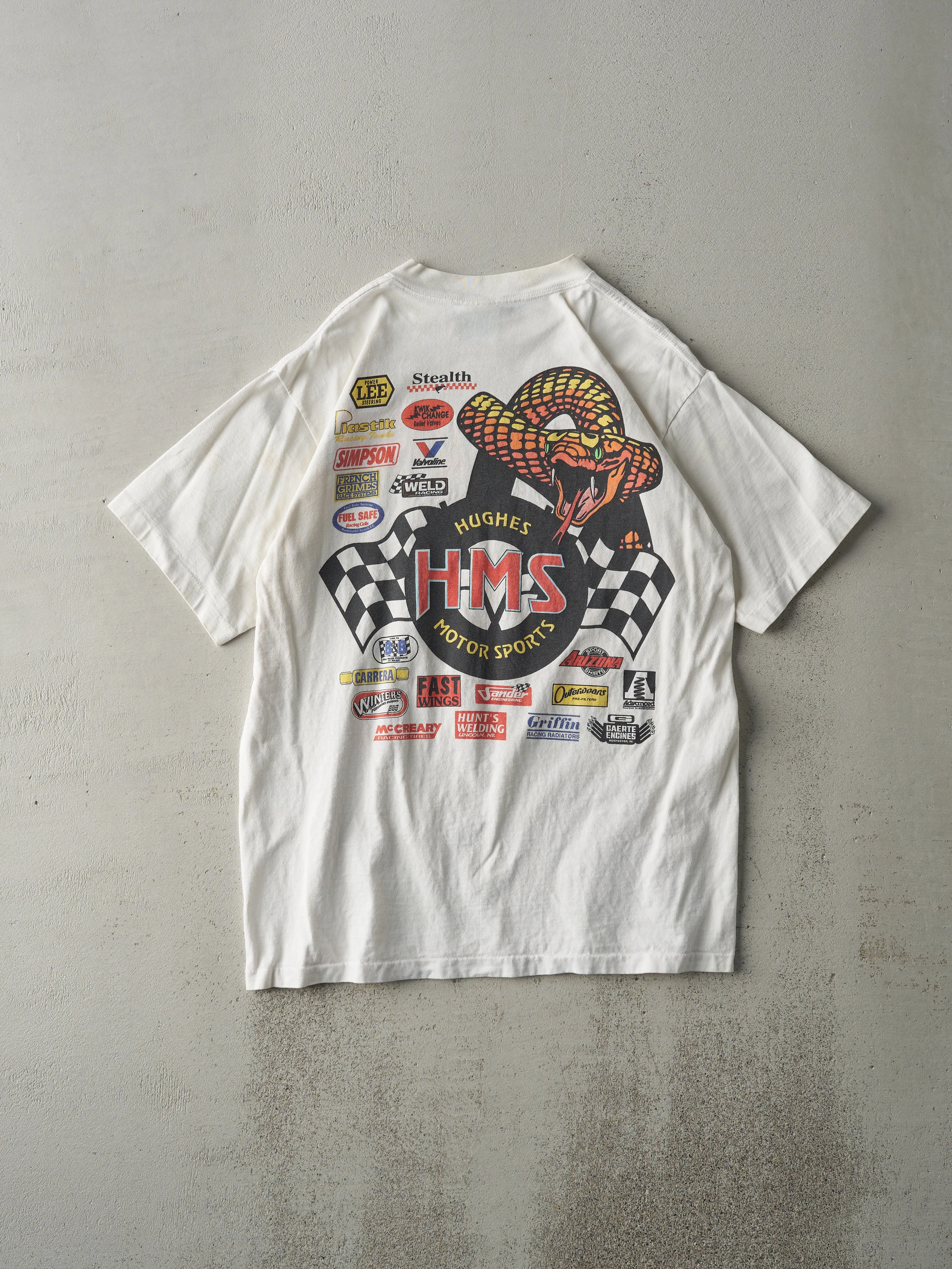 Vintage 94' White Joey Saldana Racing Single Stitch Tee (M) sold by Rebalance Vintage product image thumbnail 2