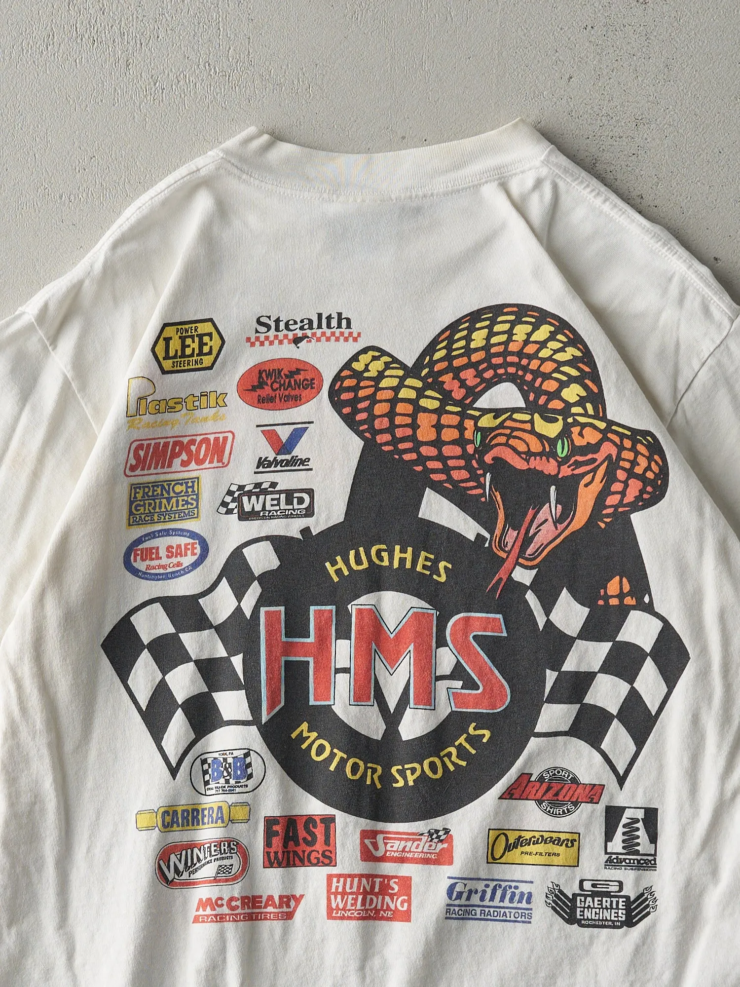 Vintage 94' White Joey Saldana Racing Single Stitch Tee (M) sold by Rebalance Vintage product image thumbnail 4