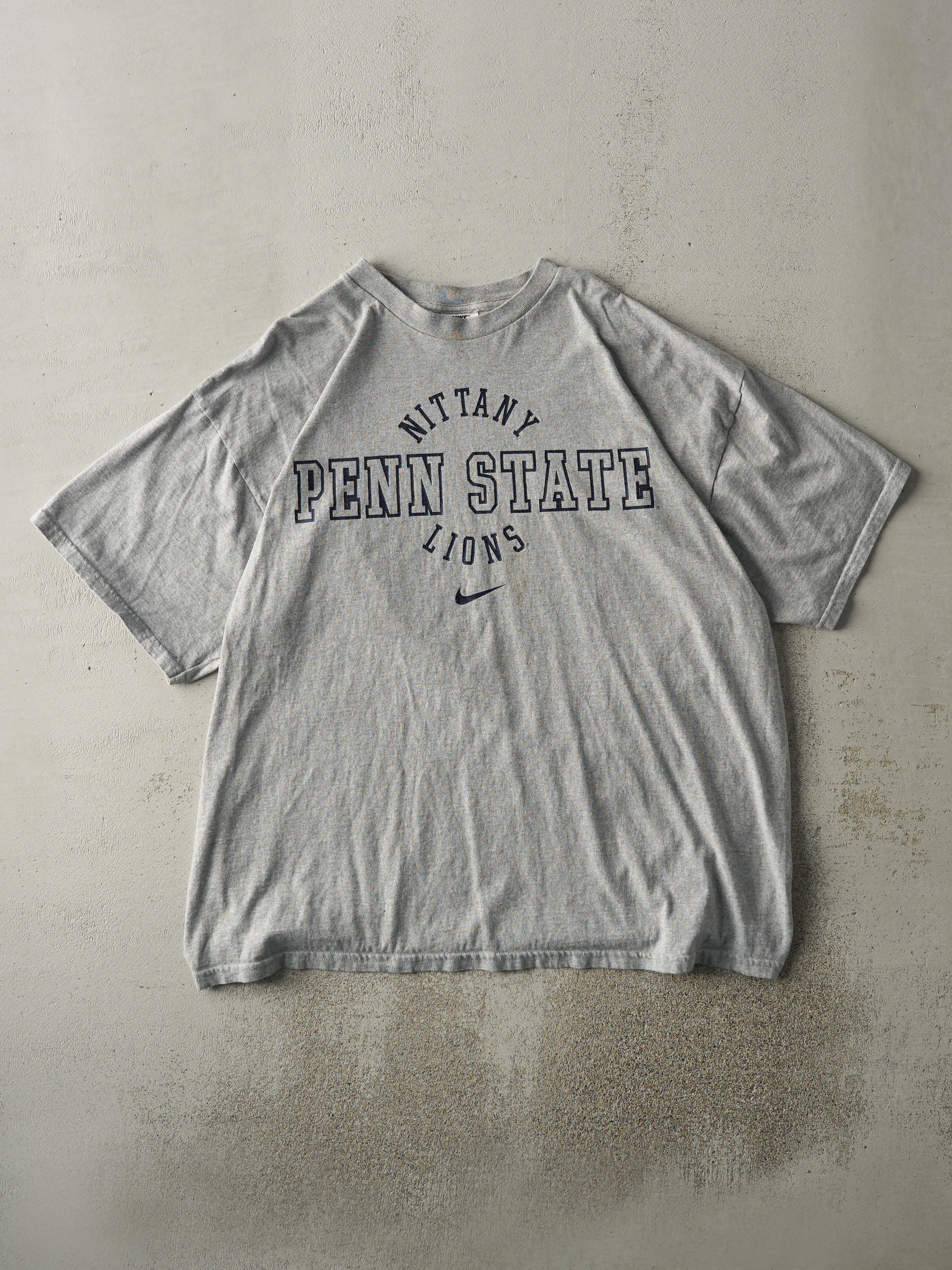 Vintage 90s Grey Nike x Penn State University Tee (XXL) sold by Rebalance Vintage