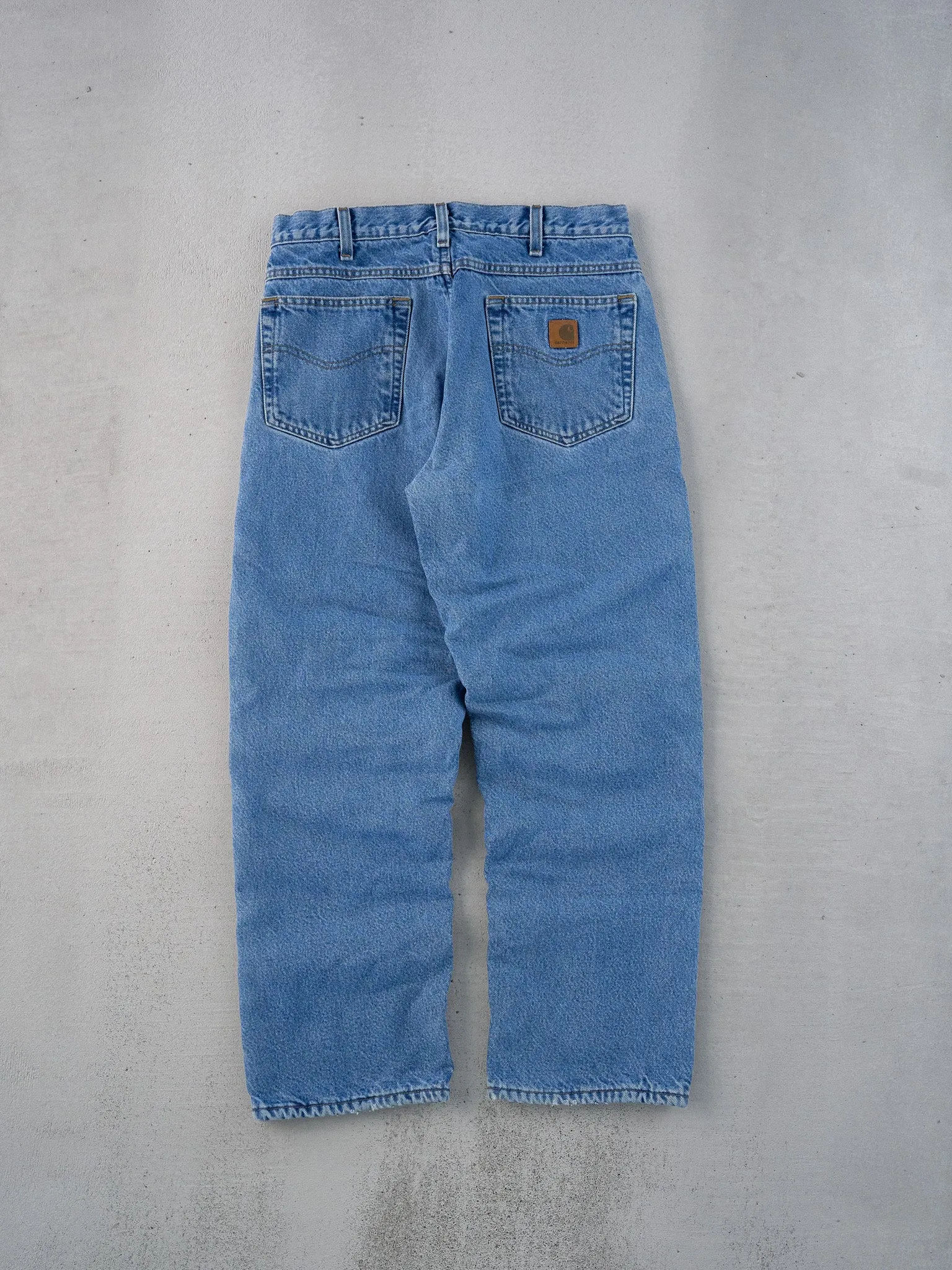 Vintage 90s Blue Carhartt Lined Carpenter Pants (32x29) sold by Rebalance Vintage product image thumbnail 2
